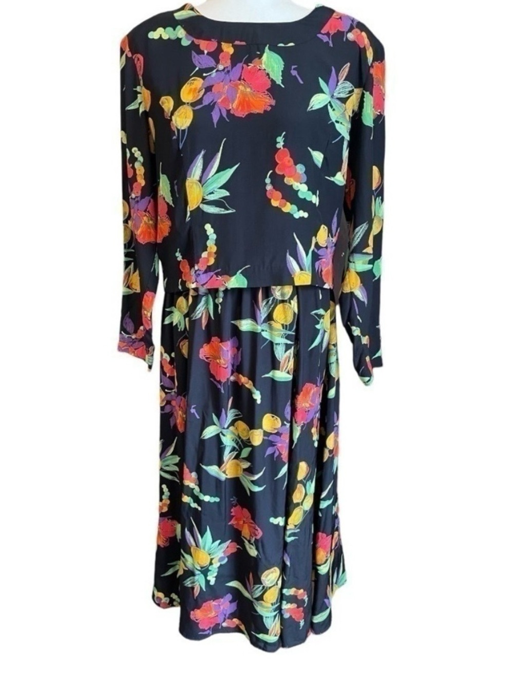 Pat Argenti Floral Long Sleeve Skirt Set 10